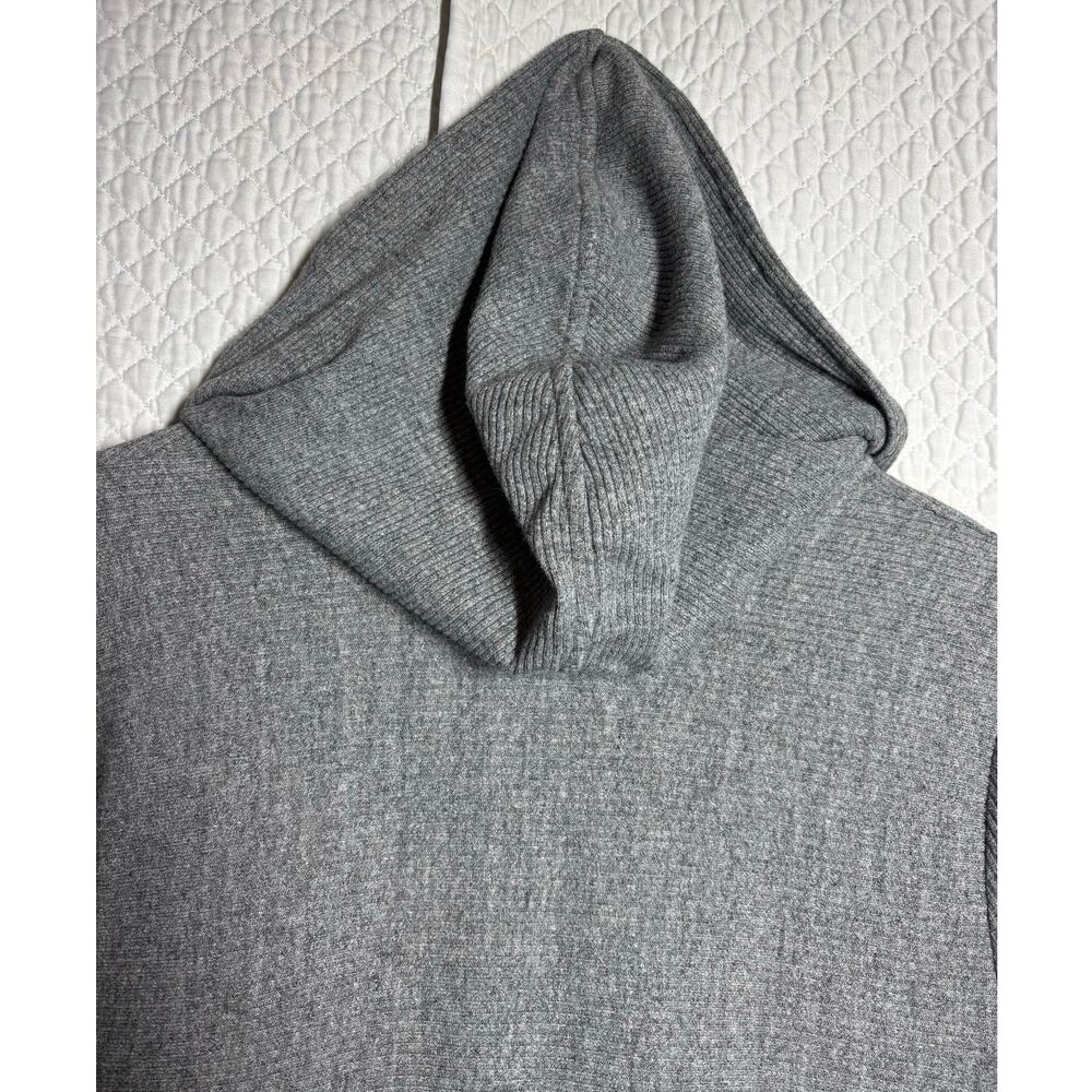 J. Jill Women M Gray Long Sleeve Hoodie Tunic Casual Comfort Relaxed - Picture 6 of 8